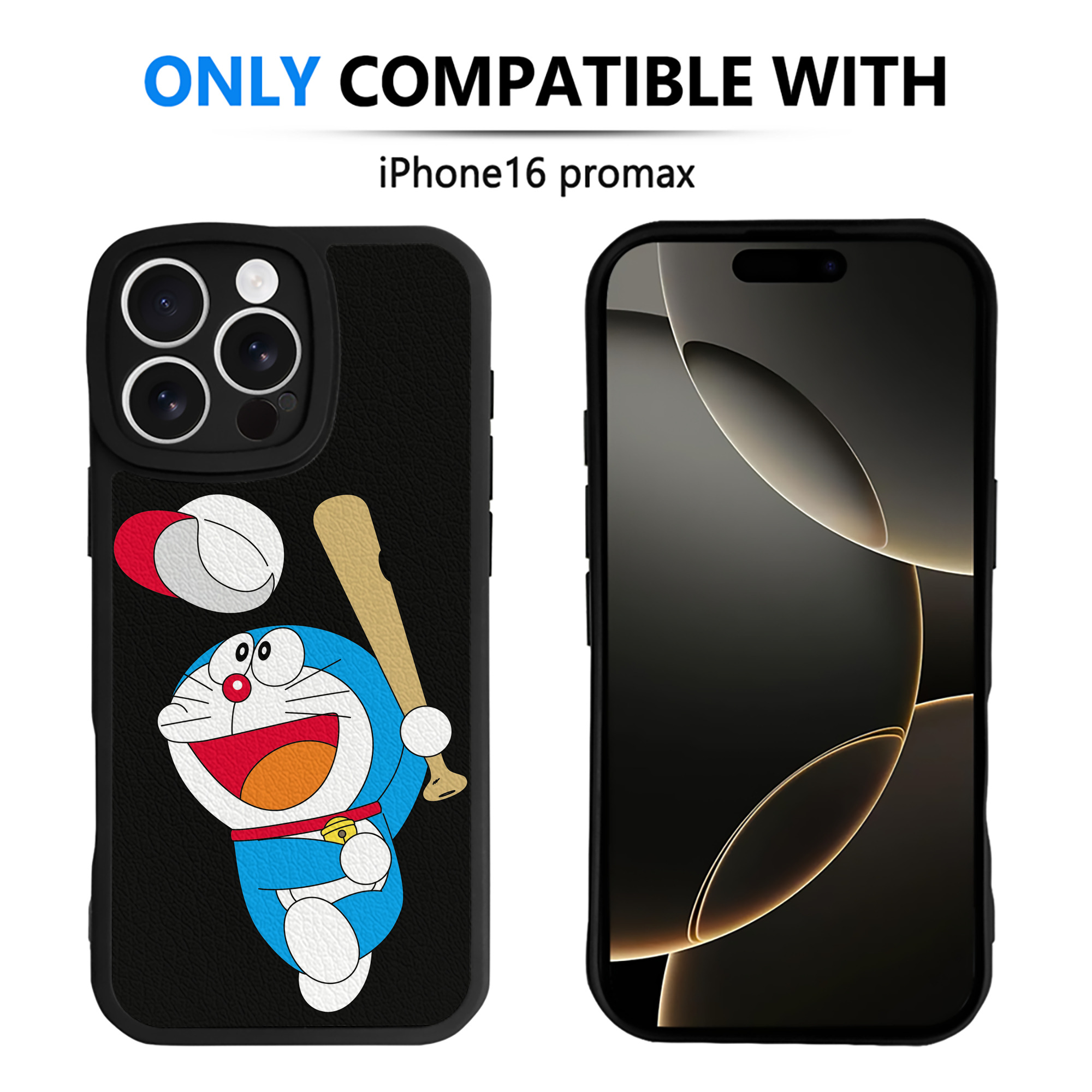（画像用） ドラえもん Doraemon 【iPhone 16シリーズ対応】シリコンスマホケース（レザー調） 材質：シリコン